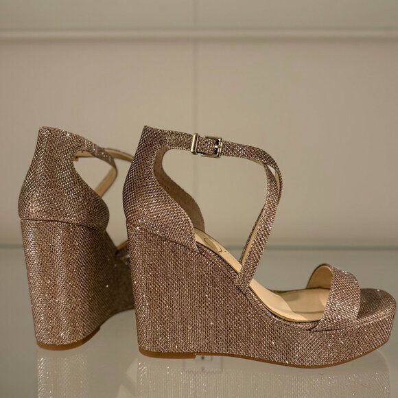 Sparkle Wedge Holiday Sandal Jessica Simpson 7.5 NWT - Picture 6 of 10